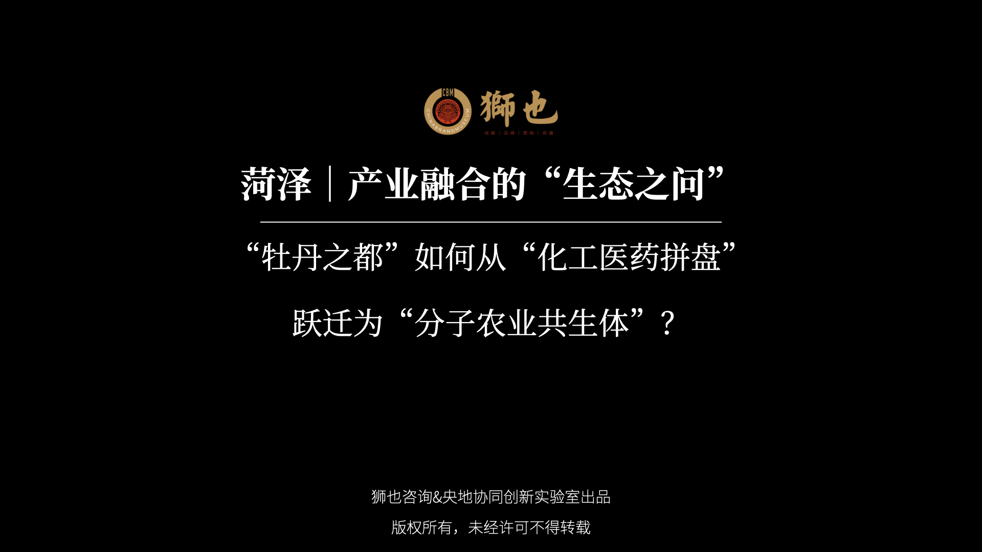 菏泽｜产业融合的“生态之问”：“牡丹之都”如何从“化工医药拼盘”跃迁为“分子农业共生体”？｜战略咨询公司